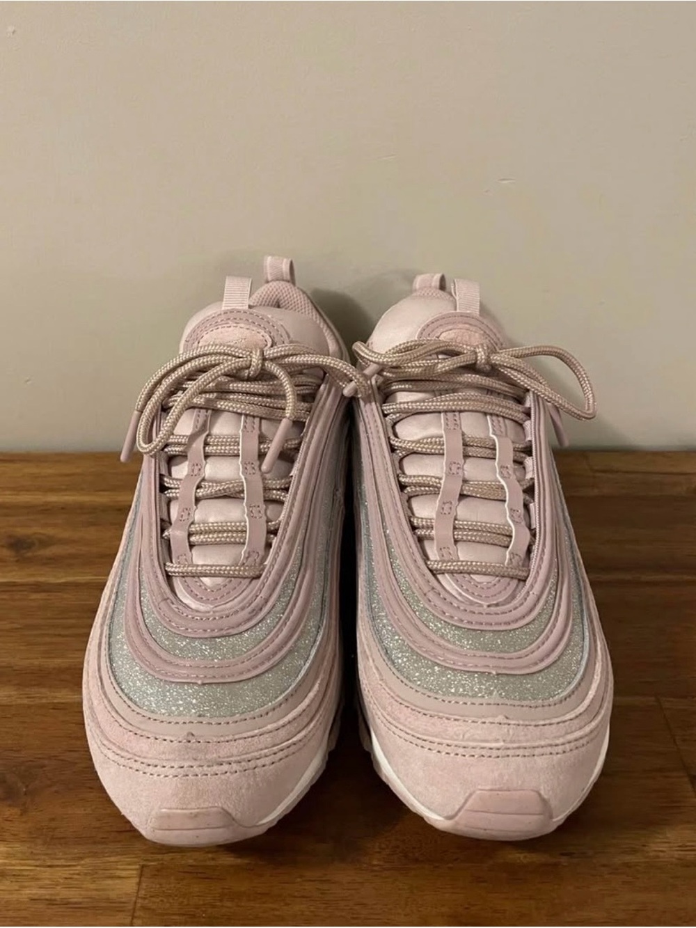 Nike Women’s Light Pink Glitter Accent Sneakers